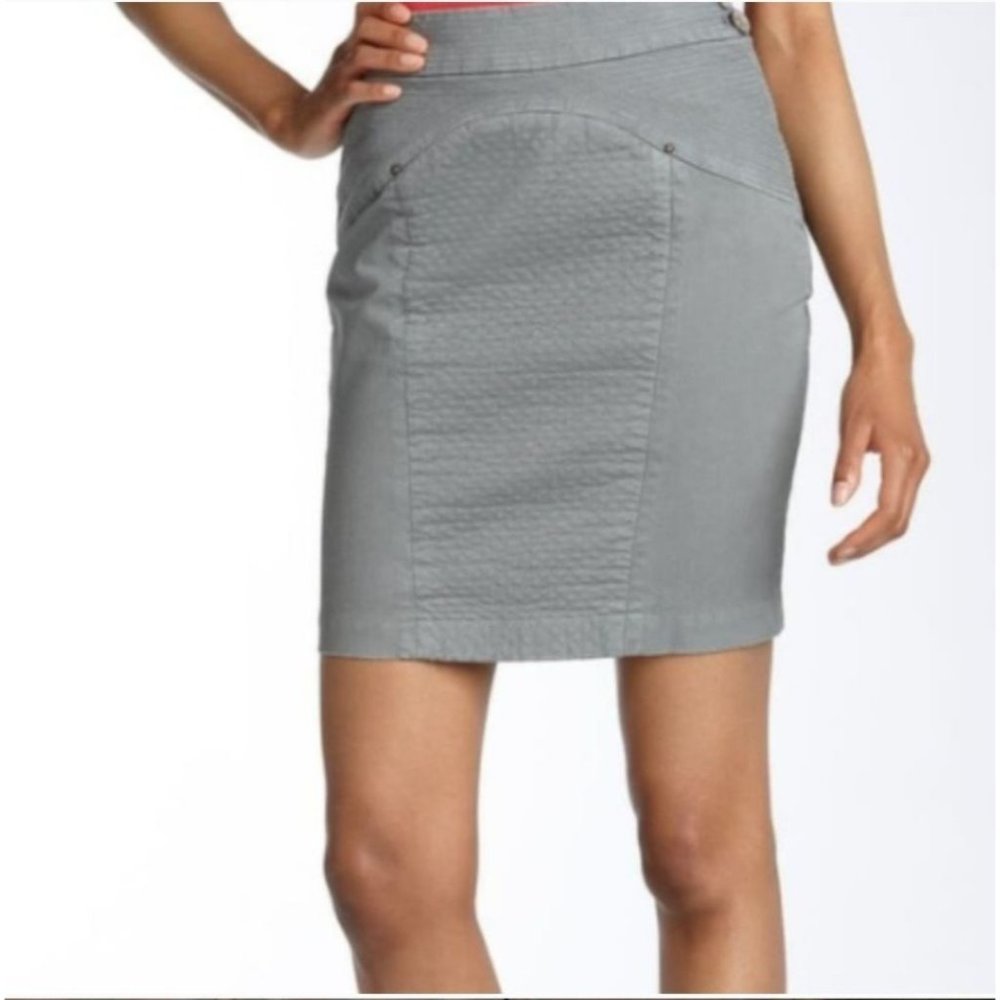 Leifsdottir 4 Gray Denim Mini‎ Skirt Anthropologie Fall Autumn Layering